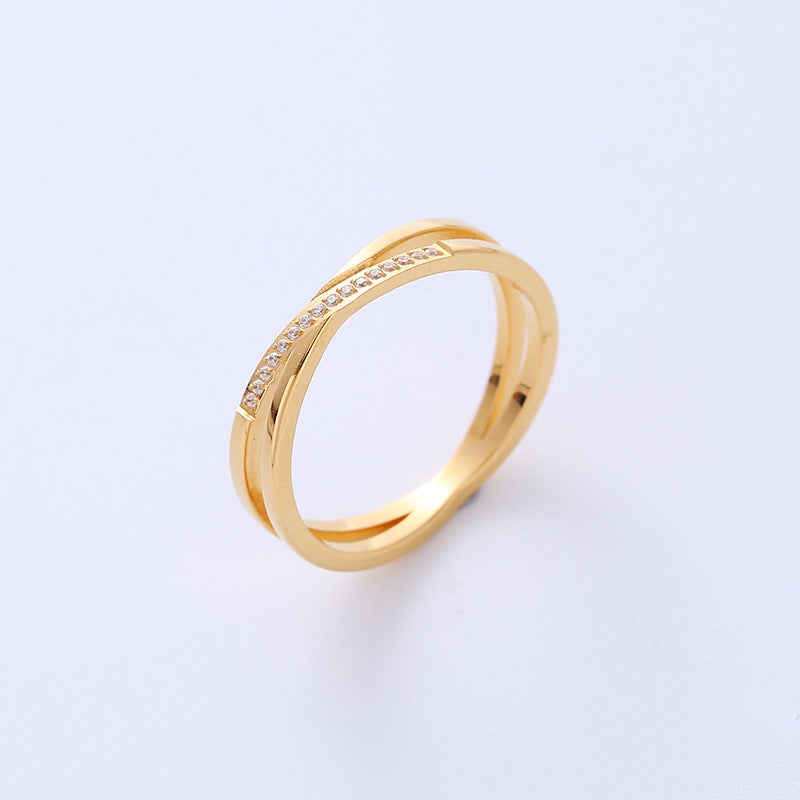 Anillo Ximena Waterproof - Joya en acero inoxidable enchapado en oro 18k - D'Merys