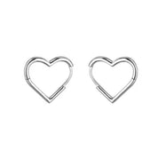Argollas Corazón Calado Plata 925