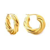 Argollas Golden Twist Waterproof
