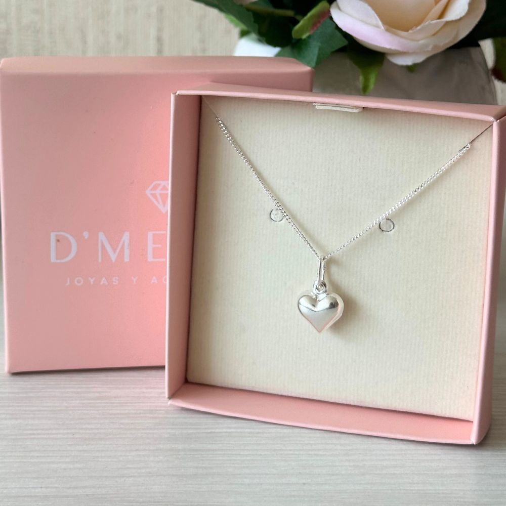 Collar Bombita Corazón Plata 925 - Joya de plata - D'Merys