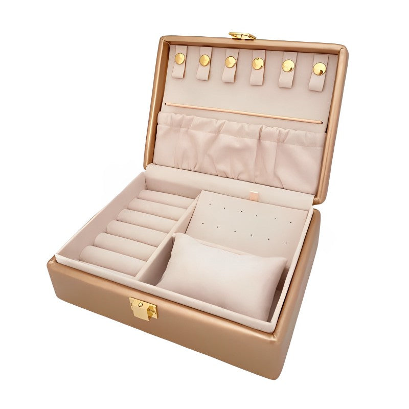 Joyero Bronce Mediano - Organizador de anillos, aretes y collares - Azzia joyería