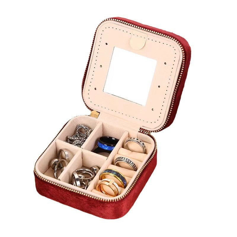 Joyero Viajero Terciopelo con Espejo