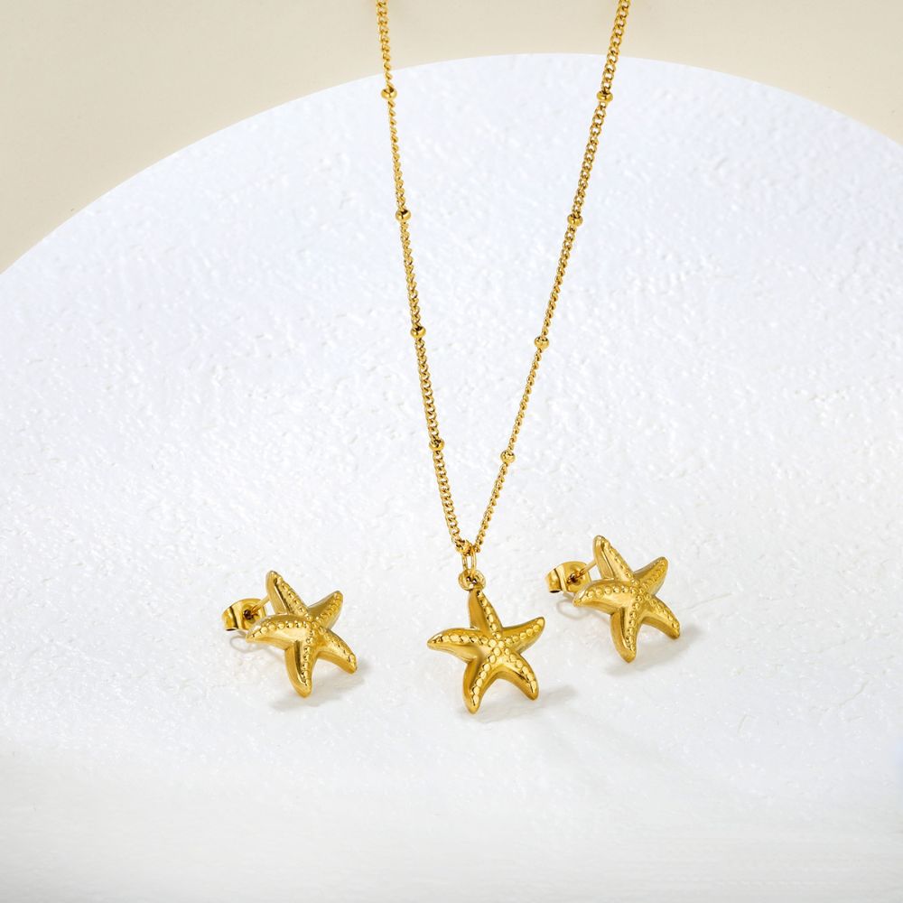 Set collar y aretes Estrella Mar Waterproof
