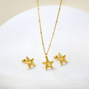 Set collar y aretes Estrella Mar Waterproof