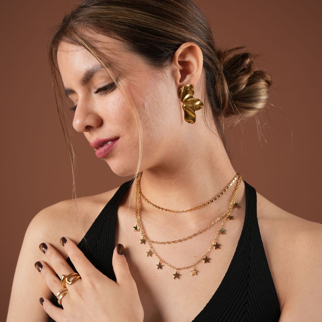 Joyas de acero inoxidable enchapado en oro 18k