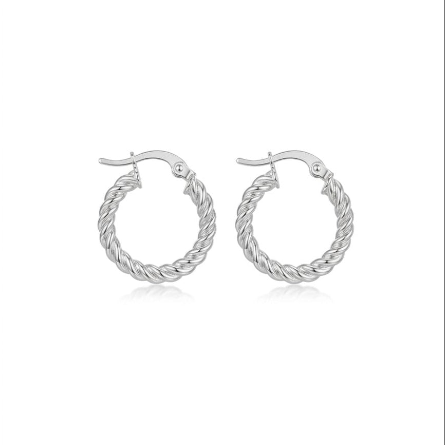Argollas Enroscadas Plata 925