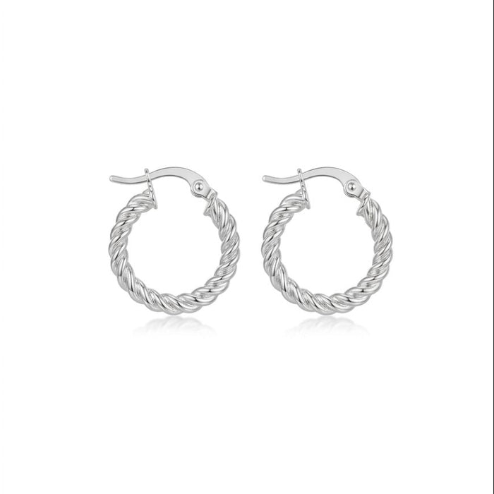 Argollas Enroscadas Plata 925