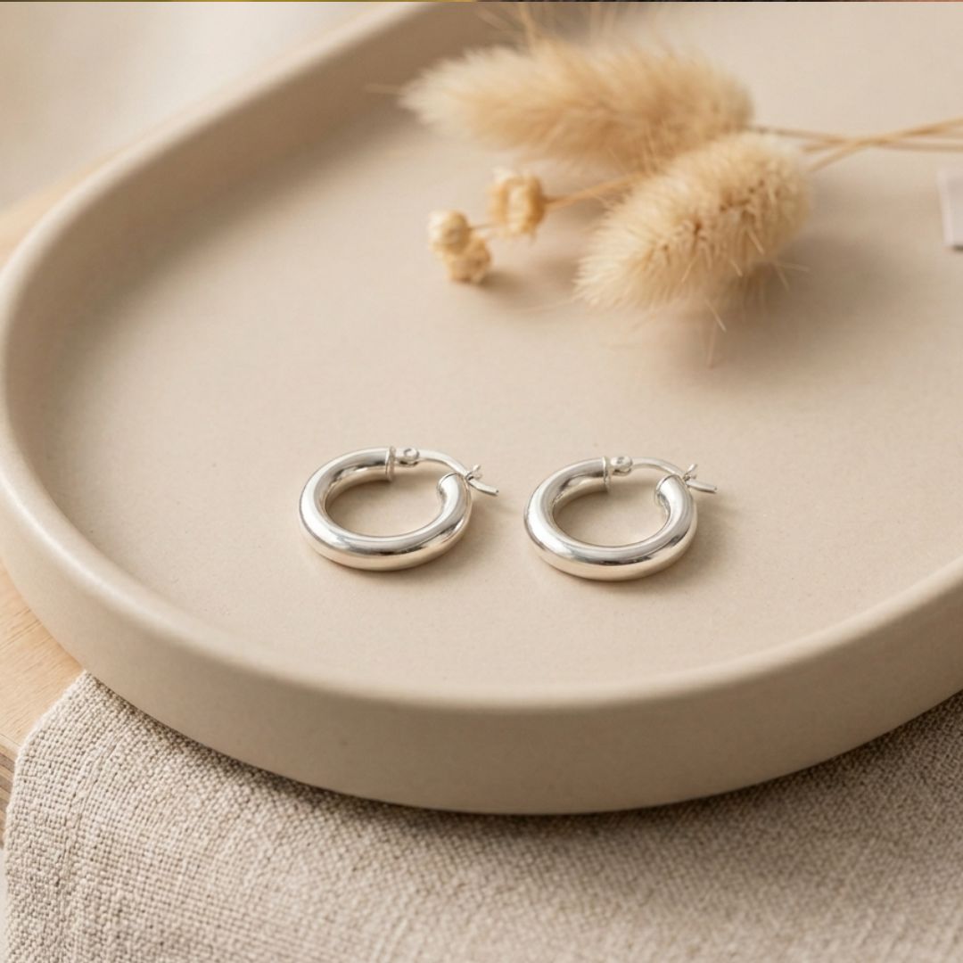 Argollas Lisa Clásica Plata 925