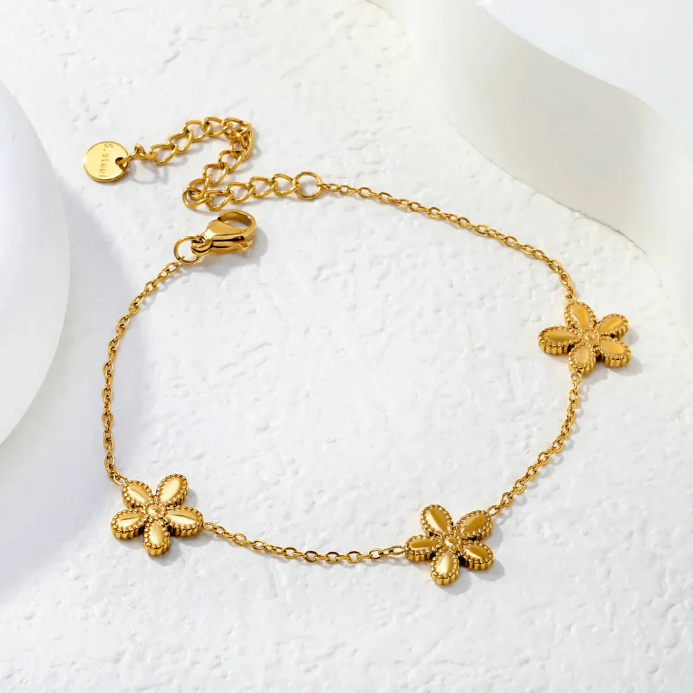 Pulsera Cadenza Pétalos Waterproof    - AZZIA JOYERIA