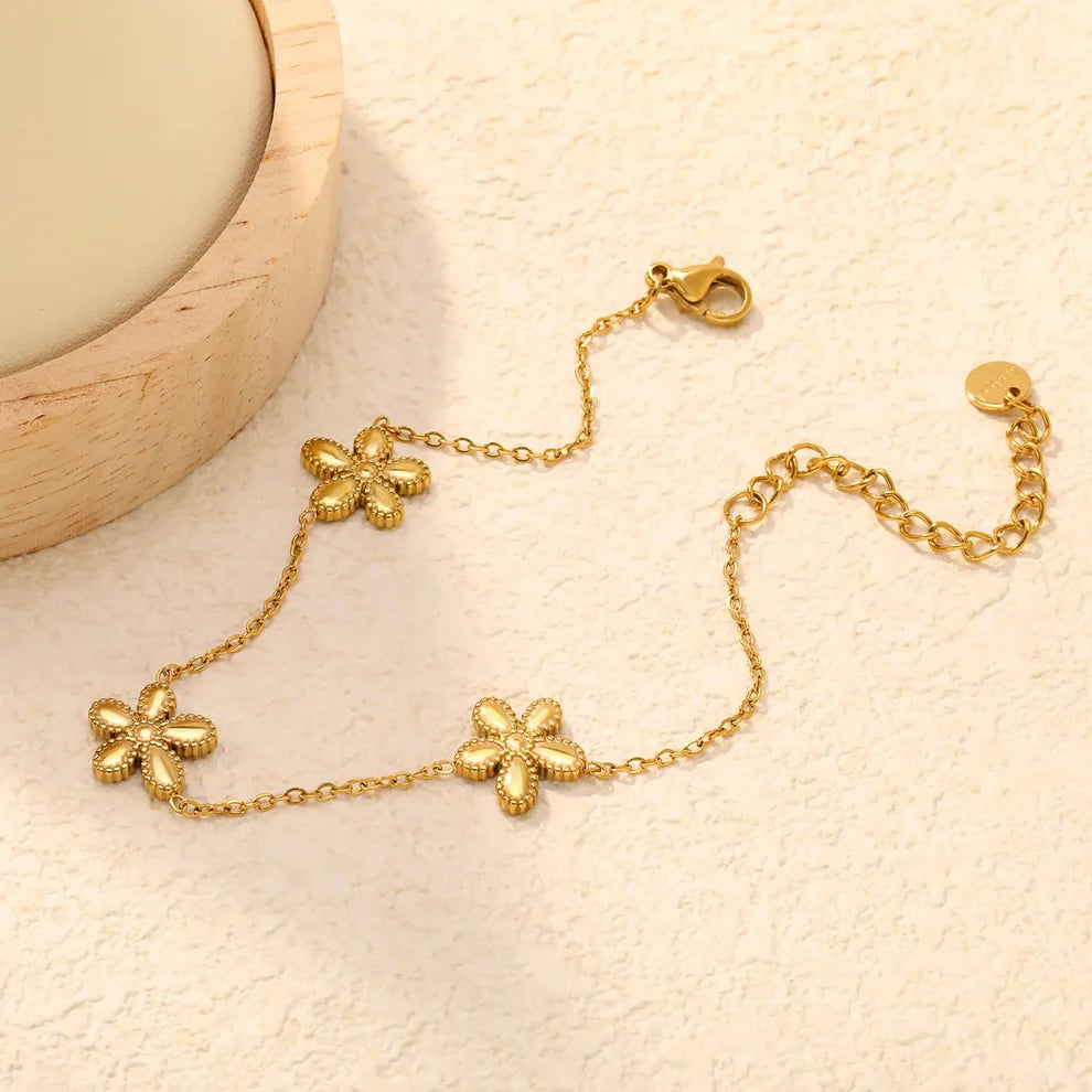 Pulsera Cadenza Pétalos Waterproof    - AZZIA JOYERIA