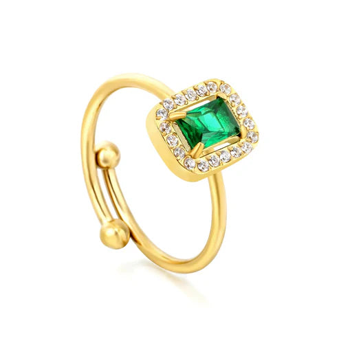 Anillo para mujer Stella con circones en talla 8. Joya waterproof brillante y elegante, resistente al agua, ideal como regalo femenino muy especial y elegante.