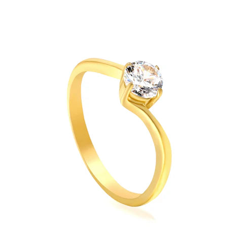 Anillo Promesa para mujer con diseño Punto de Luz. Joya waterproof delicada y femenina, resistente al agua, perfecta para cualquier ocasión y elegante.