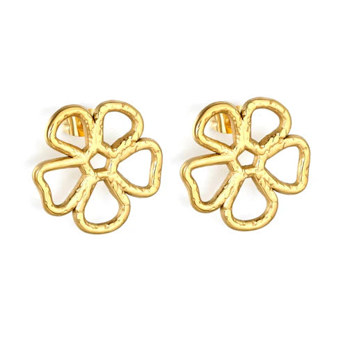 Aretes para mujer mariposa bold en dorado. Joyas waterproof llamativas y femeninas, resistentes al agua, ideales para looks de moda y tendencia y elegante.