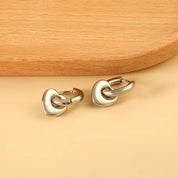 Hoops Chunky Heart Waterproof en acero 316L enchapado en oro 18k: no se oxida, no pierde el color. Waterproof e hipoalergénico. Envío a todo el Perú.