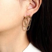 Aretes Eslabones Cascada Waterproof    - AZZIA JOYERIA