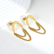 Aretes Eslabones Cascada Waterproof    - AZZIA JOYERIA
