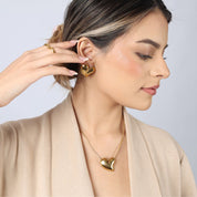 Set de Collar y Aretes Radiante Corazón Waterproof