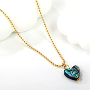Collar Avalon Corazón Piedra | Azzia Joyería