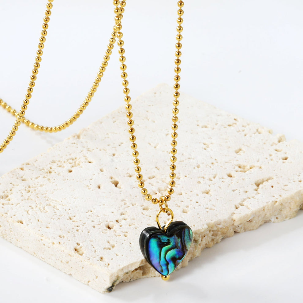Collar Avalon Corazón Piedra | Azzia Joyería