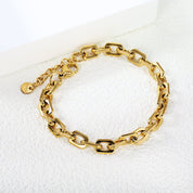 Pulsera Eslabones Camila Waterproof - Joya en acero inoxidable enchapado en oro 18k - Azzia joyería