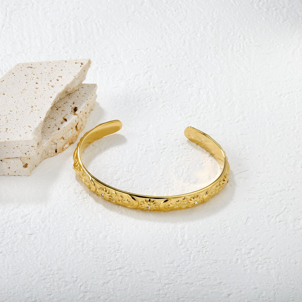 Brazalete Princesa Waterproof: Acero 316L Oro 18k | Azzia