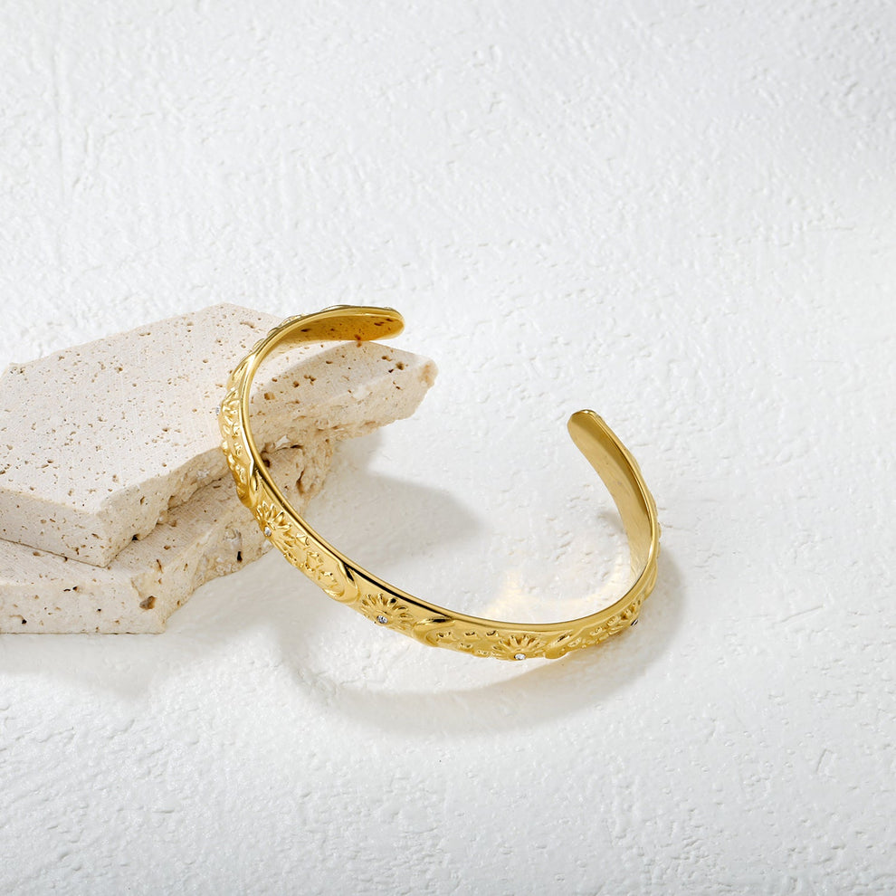 Brazalete Princesa Waterproof: Acero 316L Oro 18k | Azzia