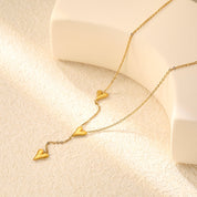 Collar Golden Love de Acero Inoxidable | Azzia Joyería