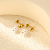 Aretes Perla Clásica Waterproof