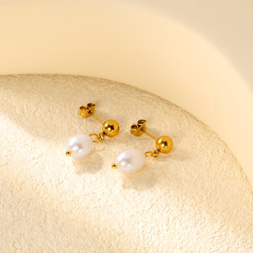 Aretes Perla Clásica Waterproof