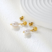 Aretes Perla Clásica Waterproof