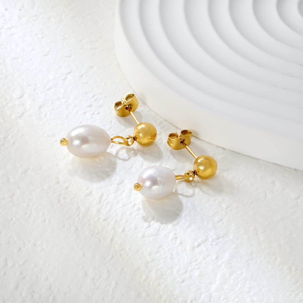Aretes Perla Clásica Waterproof