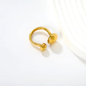 Anillo Chunky Diana de acero quirúrgico que no se oxida - Azzia Joyería   