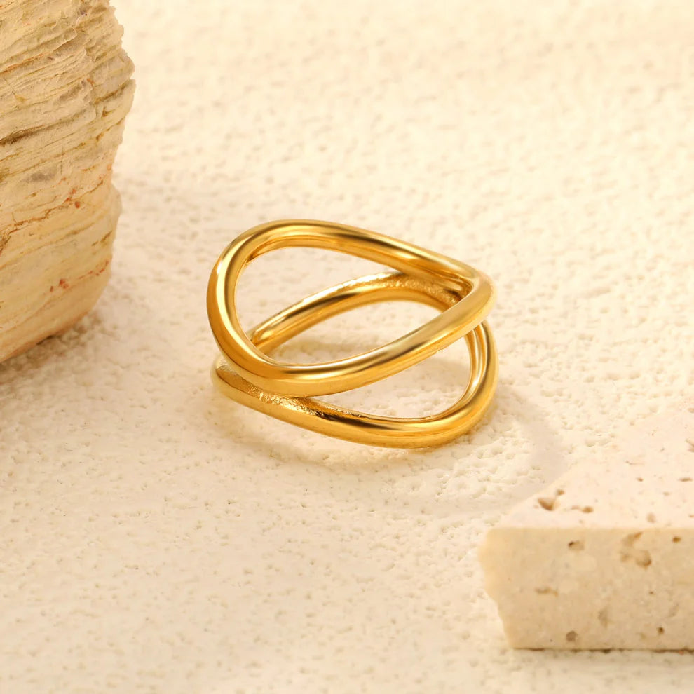 Anillo Elan de Acero Inoxidable | Azzia Joyería