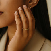 Anillo Esferas Waterproof - Joya en acero inoxidable enchapado en oro 18k - Azzia joyería