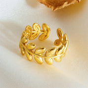 Anillo Espiga Regulable Waterproof - Joya en acero inoxidable enchapado en oro 18k - Azzia joyería