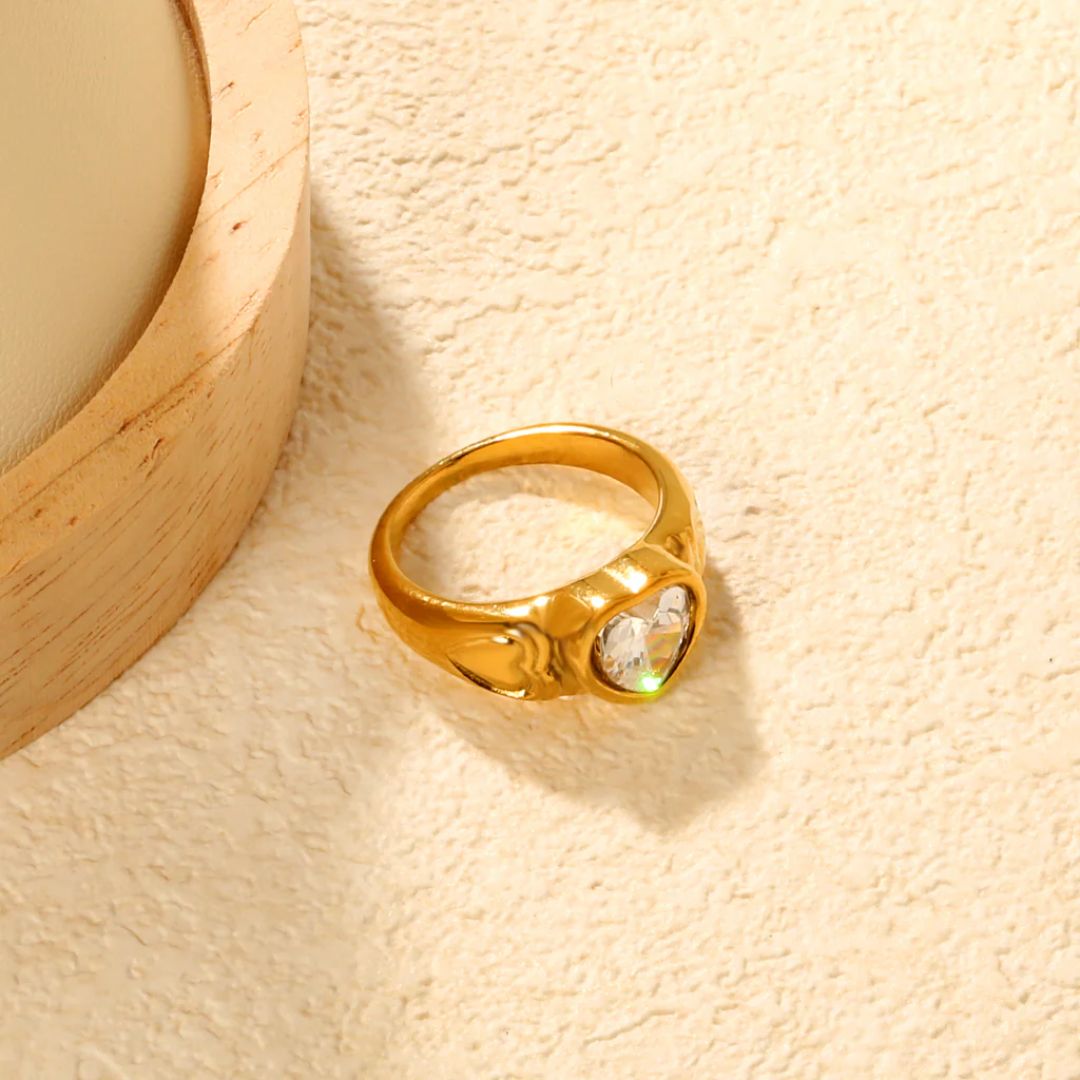 Anillo Gema Coralina Waterproof