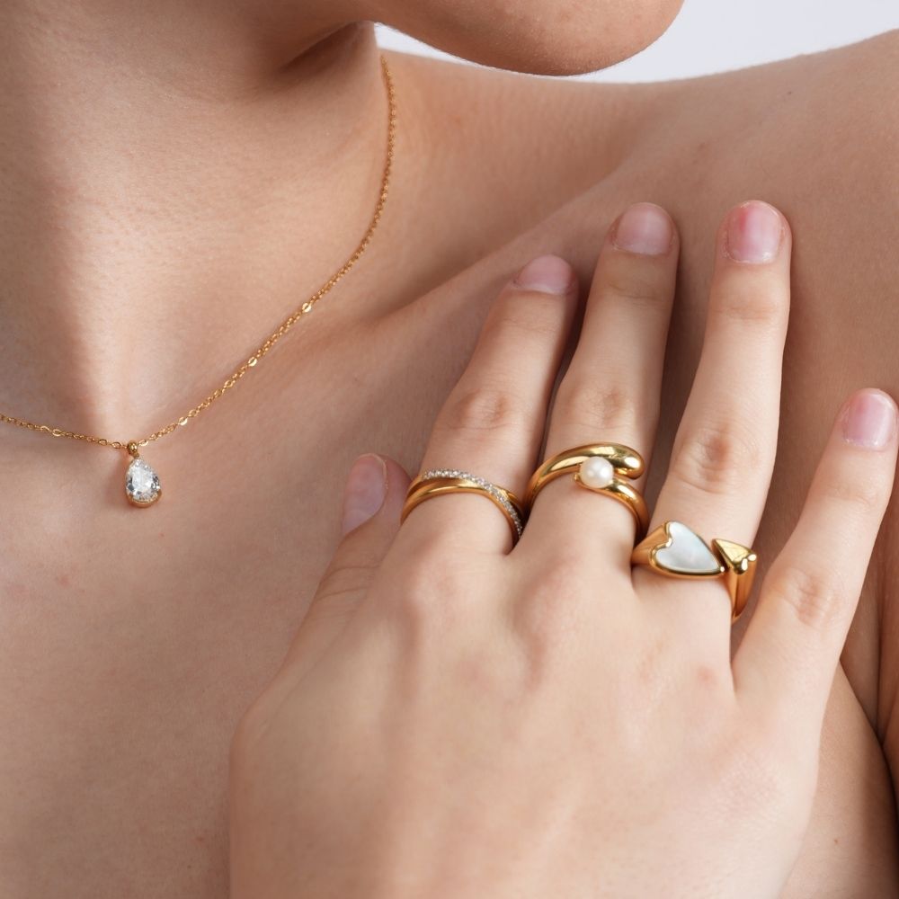 Anillo Perla Abierta Regulable Waterproof