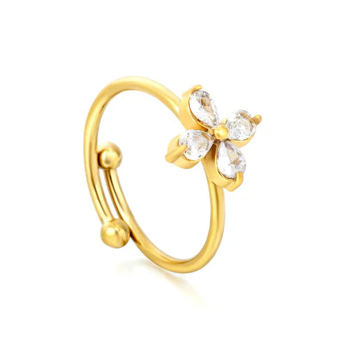 Anillo para mujer minimalista slim en talla 7. Joya waterproof discreta, resistente al agua, perfecta para apilar o usar en solitario como joya diaria.