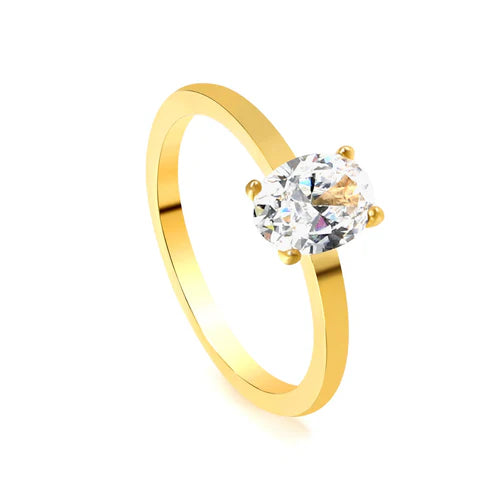 Anillo para mujer tipo banda clásica en talla 6. Joya waterproof minimalista y versátil, resistente al agua, perfecta para el uso diario femenino y elegante.