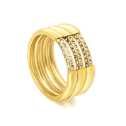 Anillo Triple Gold Waterproof    - AZZIA JOYERIA