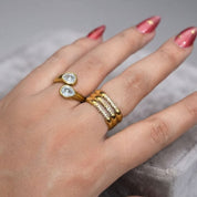 Anillo Triple Gold Waterproof