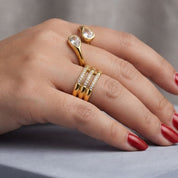 Anillo Triple Gold Waterproof