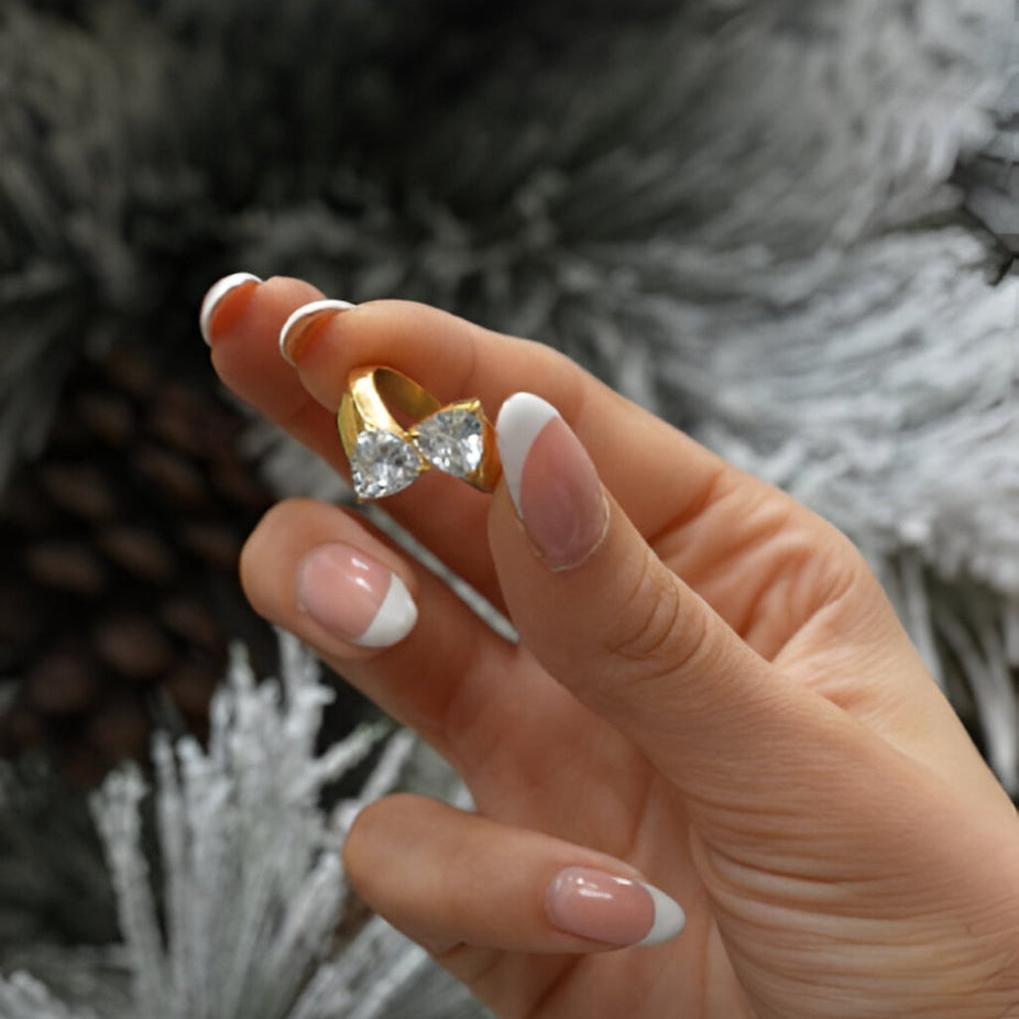 Anillo Doble Cristal Sirena Waterproof