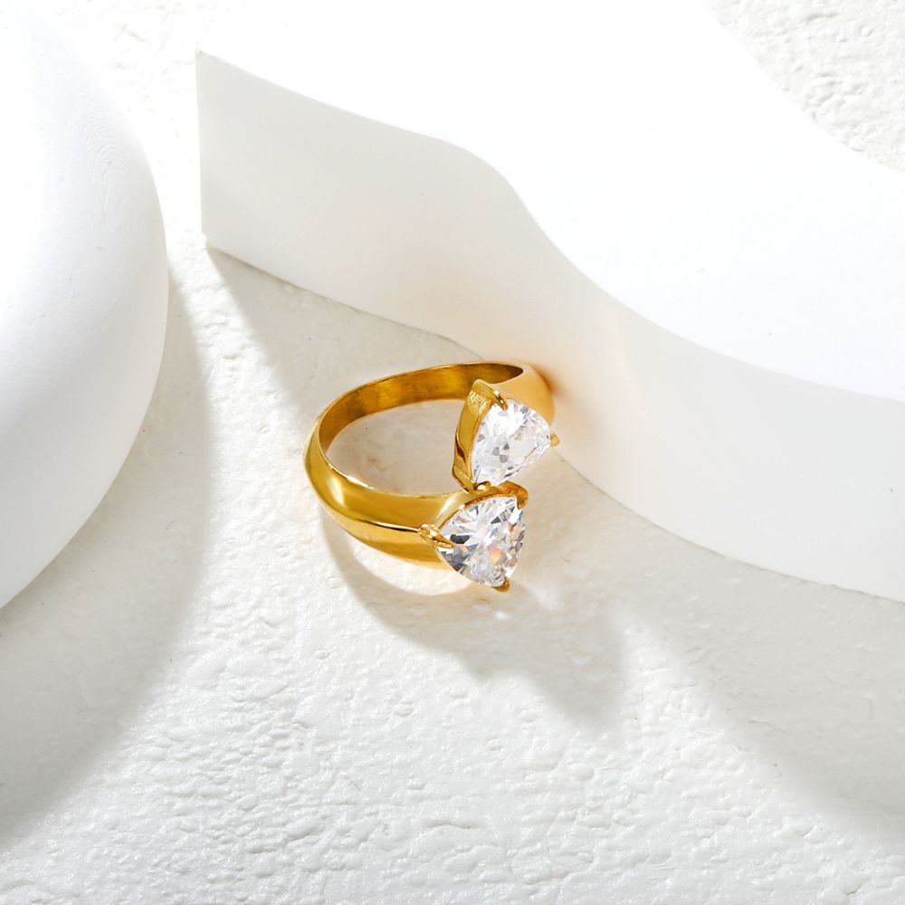 Anillo Doble Cristal Sirena Waterproof en Azzia joyería