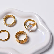 Anillo Doble Cristal Sirena Waterproof
