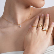 Anillo Corazones Nácar Waterproof