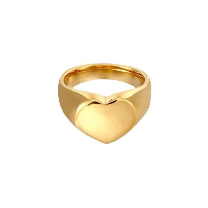 Anillo Amore Mio Chunky Waterproof - Joya en acero inoxidable enchapado en oro 18k - D'Merys