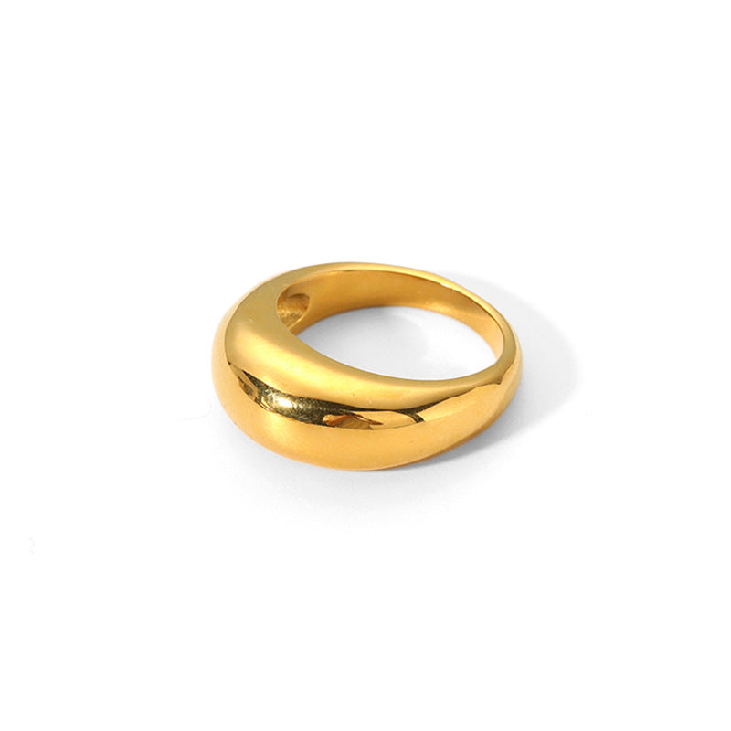 Anillo Anastasia Chunky Waterproof - Joya en acero inoxidable enchapado en oro 18k - D'Merys
