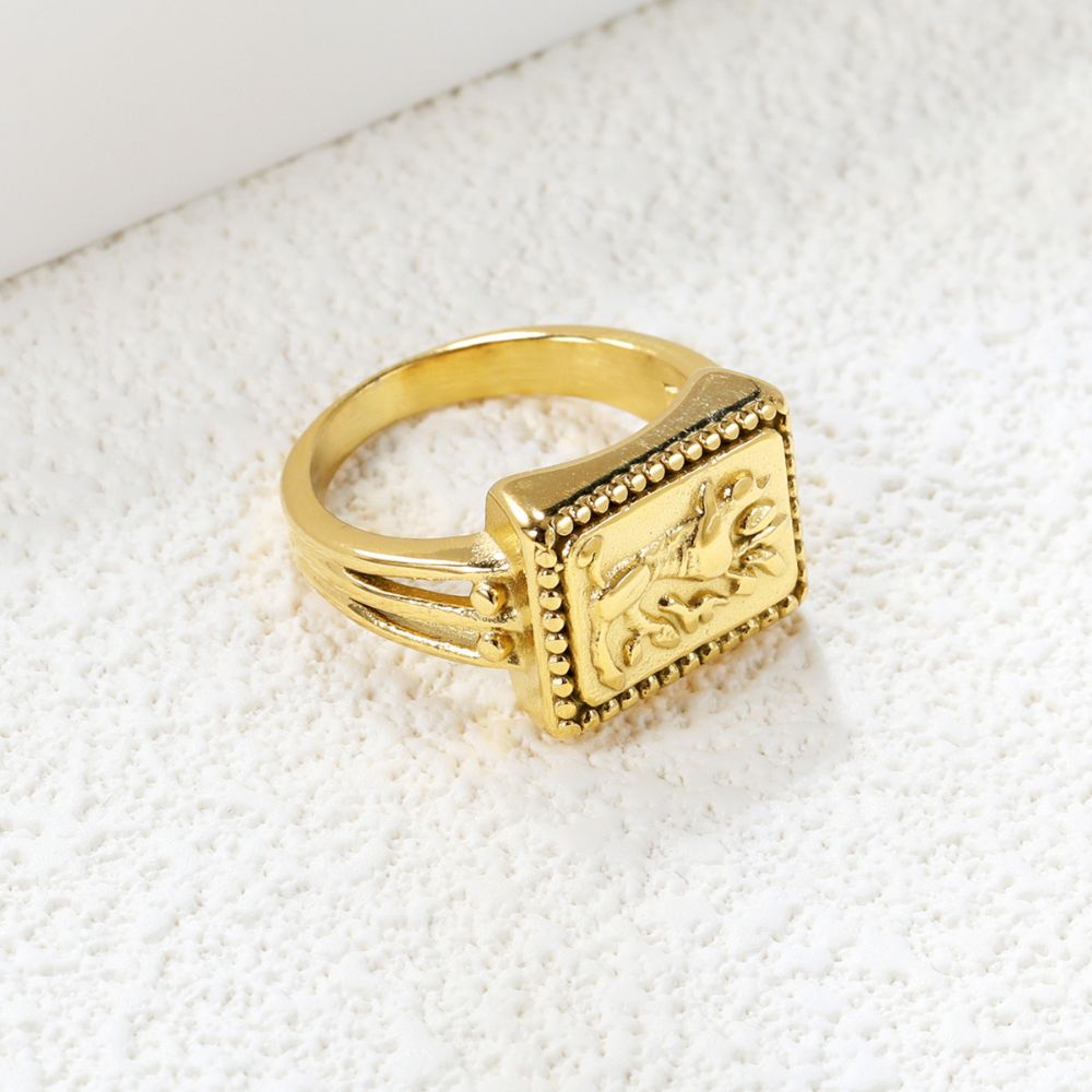 Anillo enchapado en Oro 18K PVD - AZZIA JOYERIA 