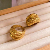 Anillo Bohemio Chunky Waterproof - Joya en acero inoxidable enchapado en oro 18k - D'Merys